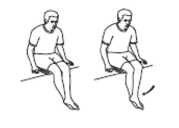 کمک به خم شدن زانو هنگام نشستن